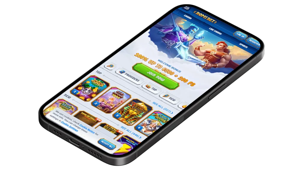 Romibet Phone Mockup